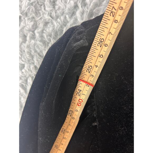 Melloday Black Velvet Long Sleeve Puff Shoulder Mini Dress Women’s M - Picture 9 of 10